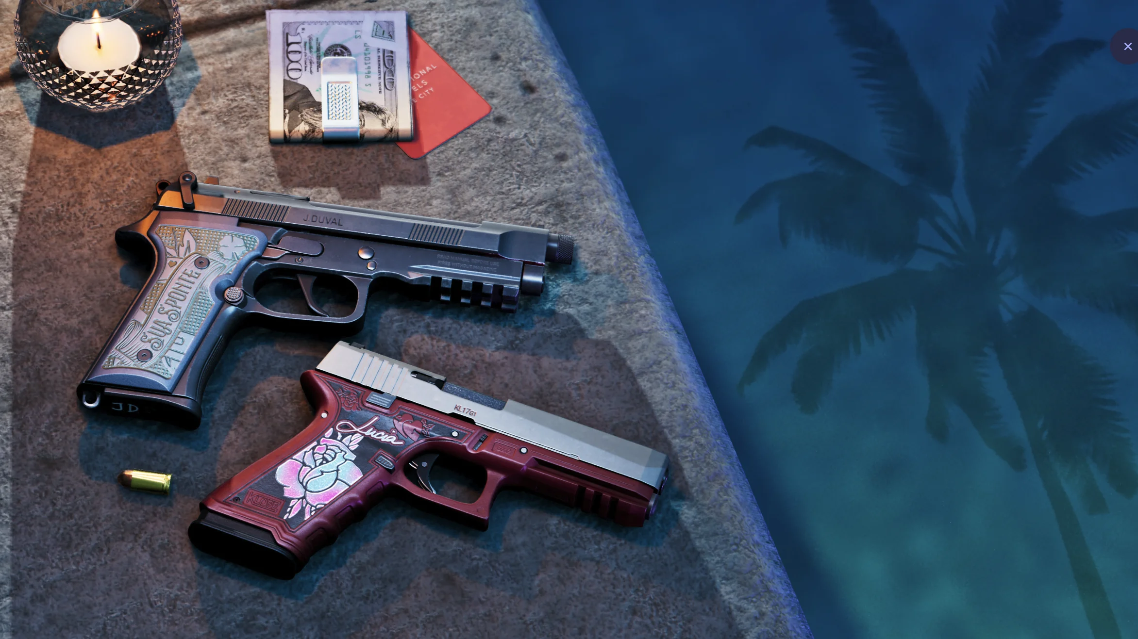 GTA 6 Ultimate Sürüm ile erişebileceğimiz kişiselleştirilmiş tabancalar.